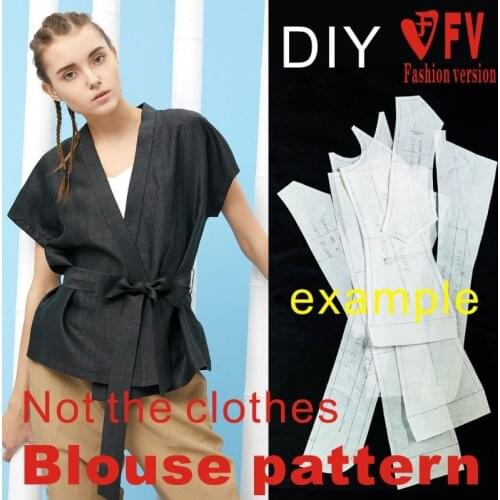 Clothing DIY pattern fragrant cloud yarn short-sleeved shirt improved Hanfu 1:1 sewing structure drawing BCY-111