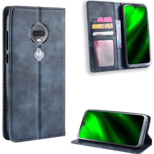 For Motorola Moto G7 G 7 Case Wallet Style Leather Vintage Phone Protective Back Cover For Motorola Moto G7 with Photo frame