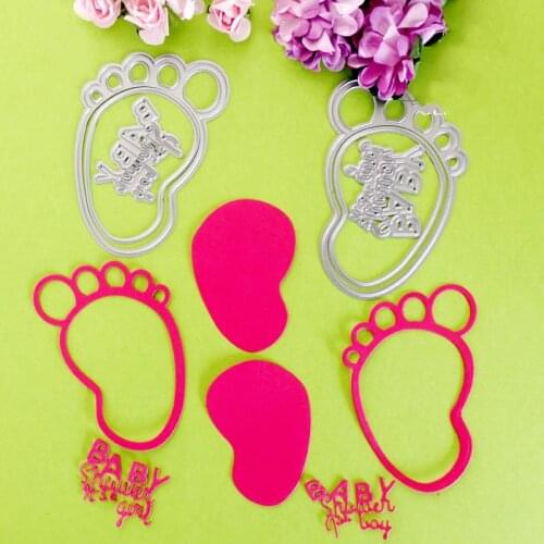 Metal baby feet cutting Dies Stencils for DIY Scrapbooking photo album Decorative Embossing DIY Paper Cards