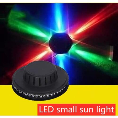 Mini 48 LEDs 8W RGB Sunflower Laser Projector Lighting Disco Stage Light Bar DJ Sound Background Wall Light Christmas Party Lamp