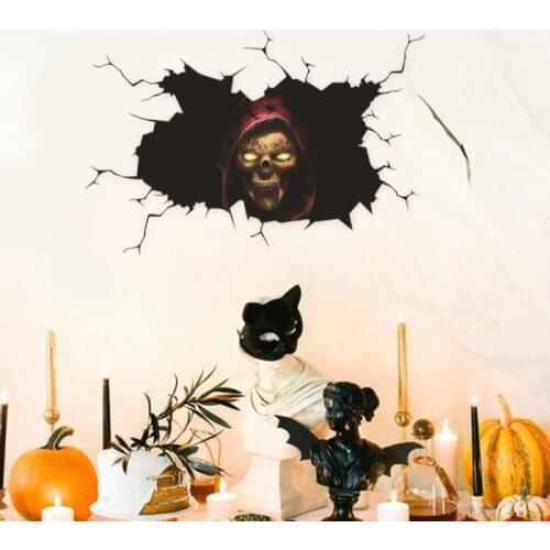 Halloween Sticker Family Grim Reaper Horror Wall Decoration Sticker Festival Atmosphere Ghost Party Supplies Car Window Stickers