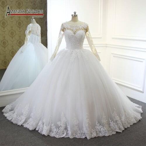 New Arrival 2019 Wedding Dress Amanda Novias Actual Photos Ball Gown Wedding Dress