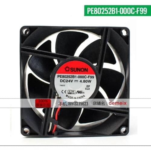 New PE80252B1-000C-F99 8025 24V 4.8W inverter fan