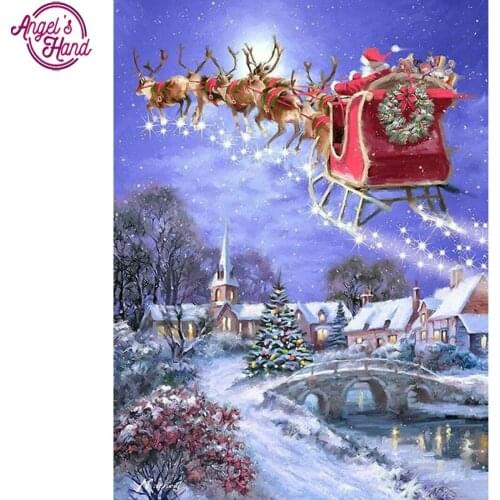 Full square diamond 5D DIY diamond embroidery Christmas trip diamond painting Cross Stitch Rhinestone mosaic home decoration