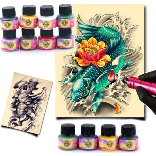 Professional 5ml Color Mixing Tattoo Ink Semi Permanent Natural Plant Pigment Makeup Tattoos Ink Pigment for Body Art Paint