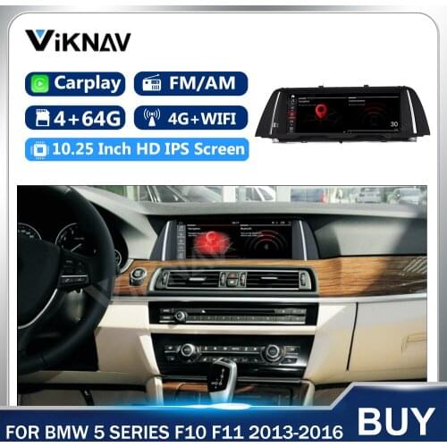 Android System Car Multimedia Player for BMW 5 Series F10 F11 2013-2016 4G+64G GPS Navigation Radio Touth Screen Head Unit 2 din