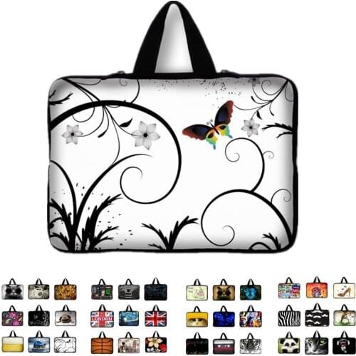 10 12 13 14 15 17 Butterfly Notebook Laptop Bag Tablet Sleeve Pouch For Dell Acer ASUS 13.3 15.4 15.6 17.3 For Macbook Air / Pro