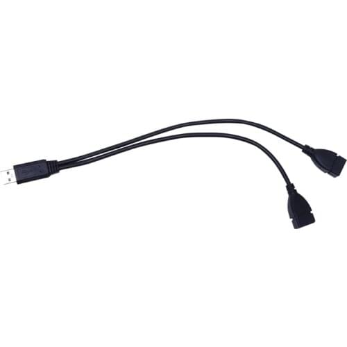 USB 2.0 Type A 1 Male To 2 Female Y-Splitter Data Sync Charging Extension Cable