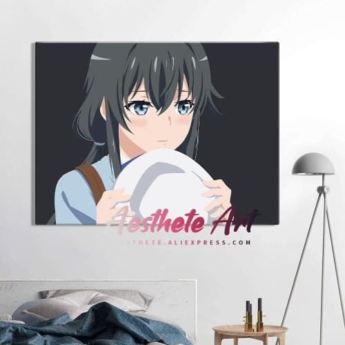 Yukino Yukinoshita Oregairu Anime Canvas Painting Wall Art Posters Prints Pictures Living Room Decoration Home Decor