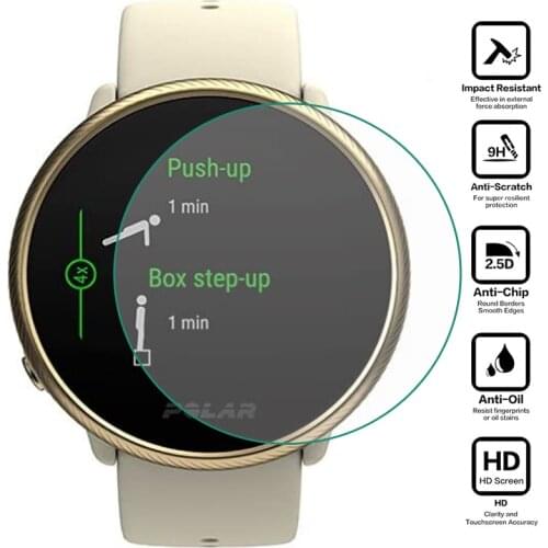 Tempered Glass Clear Protective Film Guard For Polar Ignite 2 Watch Ignite2 Sport Smartwatch Screen Protector Cover Protection