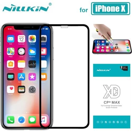 For iPhone X Glass Nillkin XD CP+ Max Full Cover 3D for iPhoneX Tempered Glass Screen Protector for iPhone X 10 Nilkin Glass