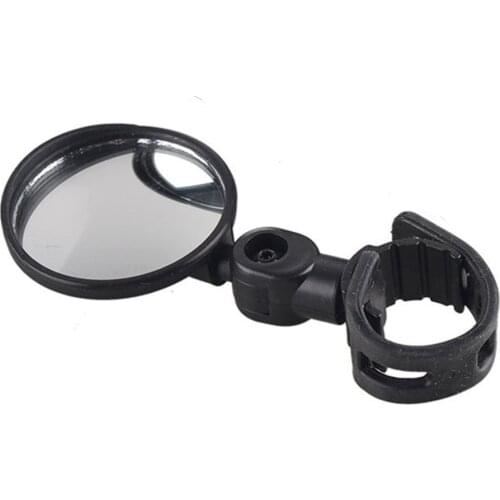 Mountain bike bicycle rearview mirror Wide-angle convex mirror Reflector Silicone handle small round rear view mirror