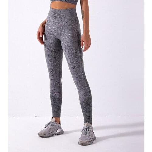 LANTECH Women Gym Yoga Seamless Pants Sports Clothes Stretchy High Waist Squat Exercise Fitness Leggings Activewear Pants