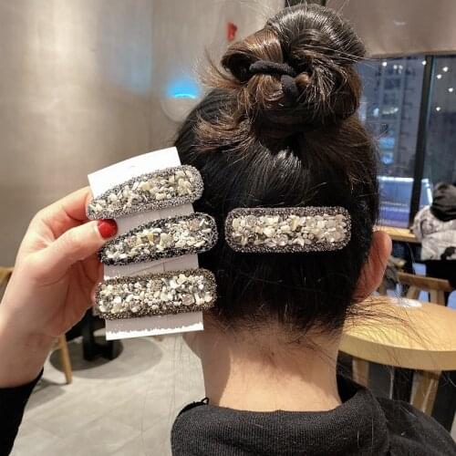 Fashion Stone Pearl Hairpins for Hair Women Crystal Rhinestone Handmade Korean Female BB Hair Clips Jewelry Girls Accessories