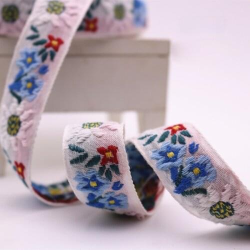 1M 2.5CM Wide Ribbon Handmade Design Printed Ribbons For Wedding Christmas Decoration DIY Sewing Lace Fabric