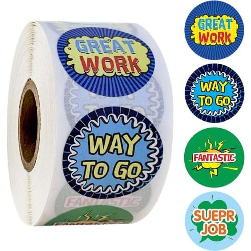 100-500 pcs/roll Round Cartoon Game Stickers Handmade Stickers 1 Inch 4 Styles Stickers Scrapbooking Paper Stationery Sticker