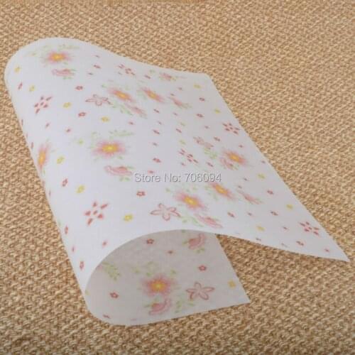 15x21cm & 21x29cm flower printed Wax Wrapping Paper Handmade Soap Wrapping Paper custom Gift Paper 200pcs