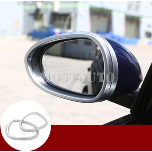 For Alfa Romeo Giulia ABS Side Rearview Mirror Frame Cover Trim Cover 2017-2019 2pcs Car Accessories Interior Car Decor Car Trim