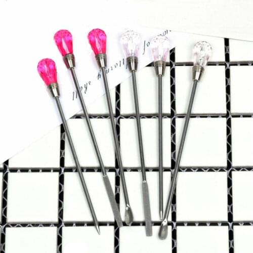 3pcs Metal Stirrer Powder Spoon for DIY Resin Color Mixing 10cm Bubble Needle Handmade Jewelry Tools UV Resin Craft