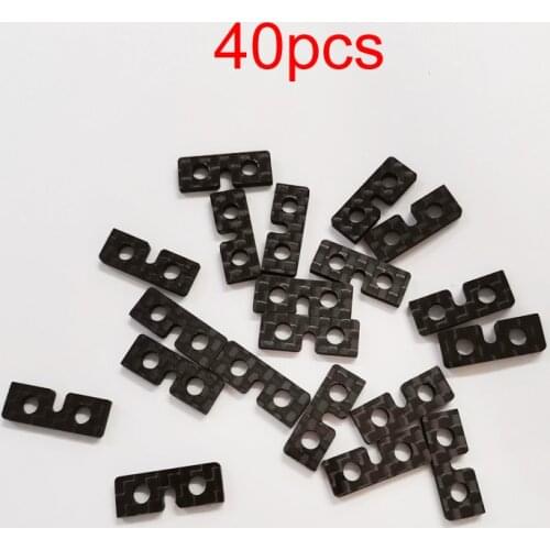 40pcs Fixed Gasket for Servo Carbon Fiber 2mm Thickness Standard Steering Gear Washer DIY Spare Parts for RC Airplane Models