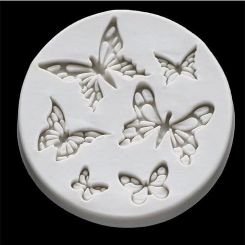 8.3*7.5*0.8CM DIY Sugar Craft Cake Vintage Petal Butterfly Cake Silicone Mold Fondant Mold Cake Decorating Tools Gum Paste Mold