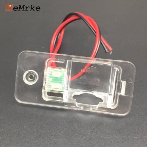 EEMRKE Car Camera Bracket License Plate Light Housing with LED for Audi A3 A4 A5 A6 RS6 A8 S8 Q7