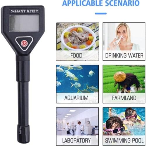 Free Shipping Salinity Meter Halometer Salt Gauge Brine Seawater Handheld Food Salinity Tester Salt Concentration Salinometer