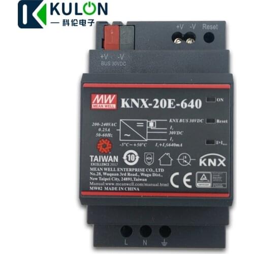 Original MEAN WELL KNX-20E-640 640mA 30Vdc 20W meanwell KNX Power Supply KNX-20E with integrated choke