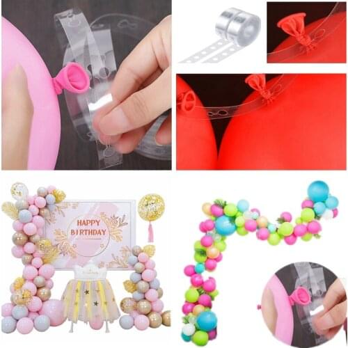 5M Balloon Chain Wedding Happy Birthday Party Background Decoration Balls connecting strip Arch Balloons Accessories Ribbon Dot