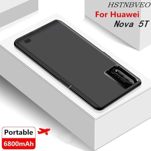 6800mAh Portable Battery Charging Power Case for Huawei Nova 5T Battery Case Power Bank Battery Charger Cases for Nova 5T