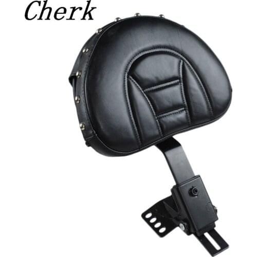 Black Motorcycle Detachable Plug-in Adjustable Driver Backrest Kit For Harley Touring Electra Glides FLTR FLHT FLHR 1997-2016