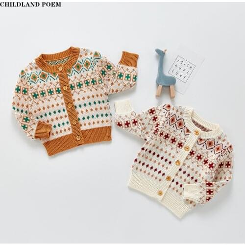 Baby Cardigan Sweater Newborn Knitted Baby Clothes Cotton Infant Boys Cardigan Coat Baby Girls Knitwear Toddler Cardigan Jacket