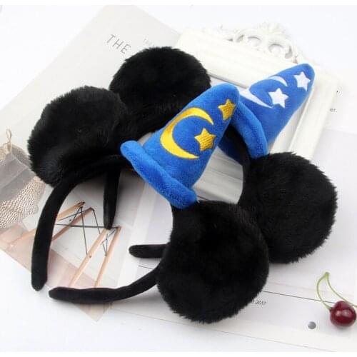 Disney childrens cartoon thorn rust magic hat headband Mickey star moon hat headband garden to sell cute Christmas hat horns