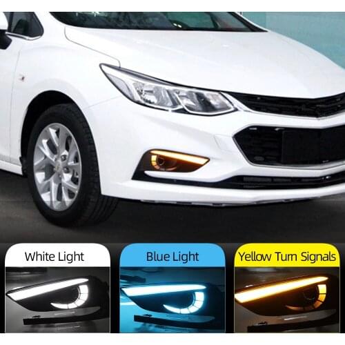 CSCSNL 2Pcs DRL For Chevrolet Cruze 2016 2017 2018 Daytime Running Lights fog lamp cover headlight 12V Daylight signal for Chevy