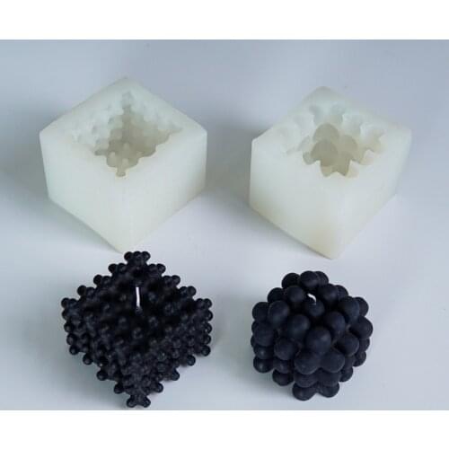 Geometric Magic Ball Candle Mold Round small Ball Silicone Moulds Diy Candle Mold