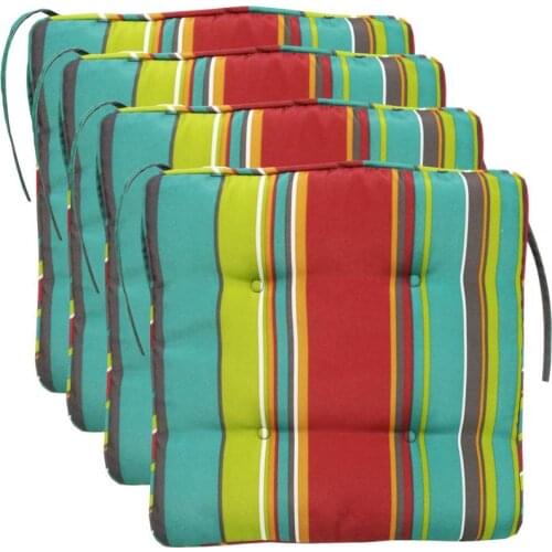 Striped Dining Chair Pads Waterproof Thick Square Seat Cushion Square Chair Soft Pad Office Chair Cushion Cloth Home Sofa mat