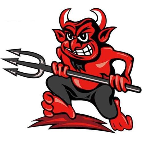 Creative Red Devil Graffiti Sticker Personality Motorcycle Waterproof Car Decal for Mercedes Toyota Laptop Decoration,13cm*11cm