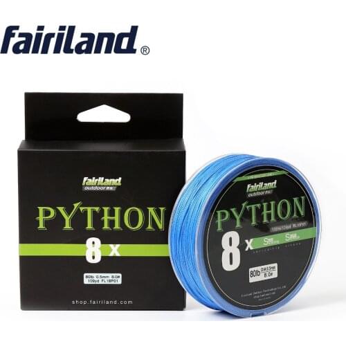 Fairiland Fishing Line 8 strands braided fishing line 100m/109yd Multifilament PE Fishing Line Carp Fishing Wire 21-80 LB rope