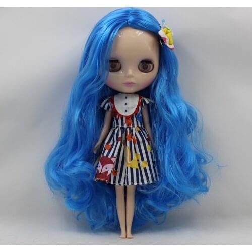 Nude blyth Doll blue hair Factory doll Suitable For DIY 20170804 New