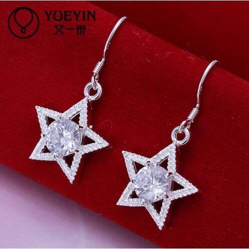 Wholesale silver plated Dangle earrings for women wedding jewelry Long Earrings New Design for day wear orecchini E136