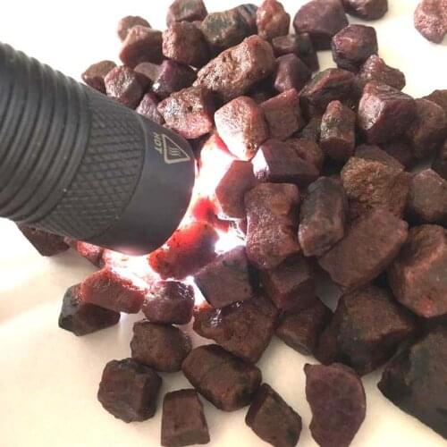 50g 100g Original Real Corundum Natural Red Ruby Rough Gems Specimen Mineral Healing Stones for DIY Jewelcrafting