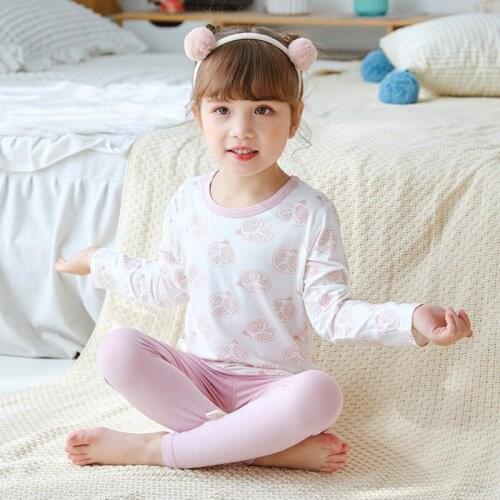 Autumn Girls Clothes Set Sleepwear Long Sleeve Boys Pajamas Pyjamas Kids Nightwear Cartoon Top+Pants Homewear Children Clothing