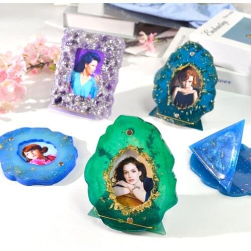 Oval Rectangle Photo Frame Set Silicone Casting Resin Molds For DIY Resin Photo Frame Jewelry Findings Moulds Uv Epoxy Handmand