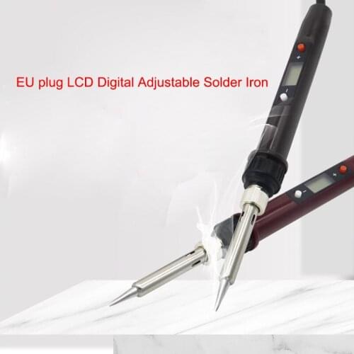 NOVFIX EU plug LCD Digital Adjustable thermostat Electric Soldering Iron 80W 936H 907 solder iron handle