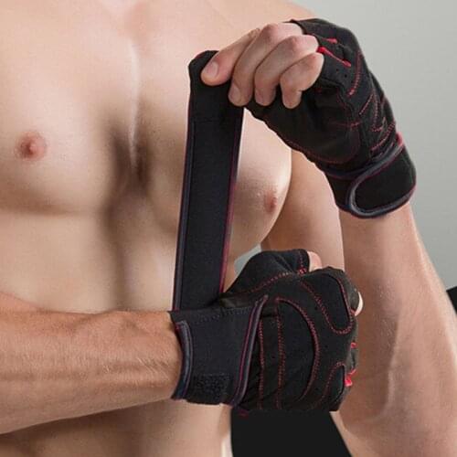 Wrist Band Dumbbell Wristguard Non-skid Apparatus Strength Training Half-finger Breathable Sports Gloves Fitness Gloves