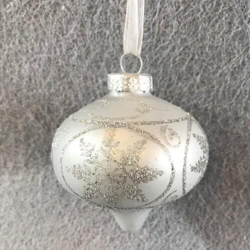 Christmas Decoration Glass Pendant Gift foreign trade mall store layout ceiling 6.5cm painted onion ball