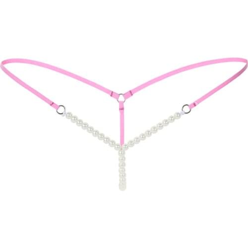 Sexy Women Thongs and G Strings Pearl Lingerie G String Crotchless PantiesThong Ladies Underwear Tanga