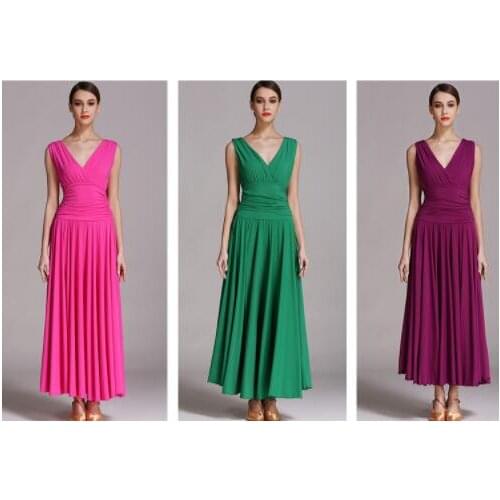 Standard ballroom dress standard dresses ballroom dance dress dance costumes ballroom practice dress dance wear V neck S8006
