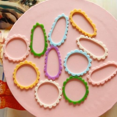 Stick figure style irregular lace resin acrylic fun frame DIY jewelry accessories