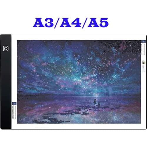 A3/A4/A5 Size Three Level Dimmable Led Light Pad,Tablet Eye Protection Easier for Diamond Painting Tools Accessories Storage box